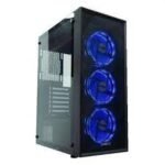 Caja MASTERFOX GAMER VIDRIO TEMPLADO 3 FAN RGB(je)