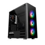 Caja MASTERFOX GAMER VIDRIO TEMPLADO 3 FAN F500 REAL(je)