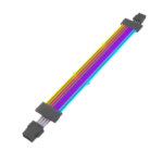 Extensor aRGB Iceberg PCIe 1x 8 PIN 6+2 Negro