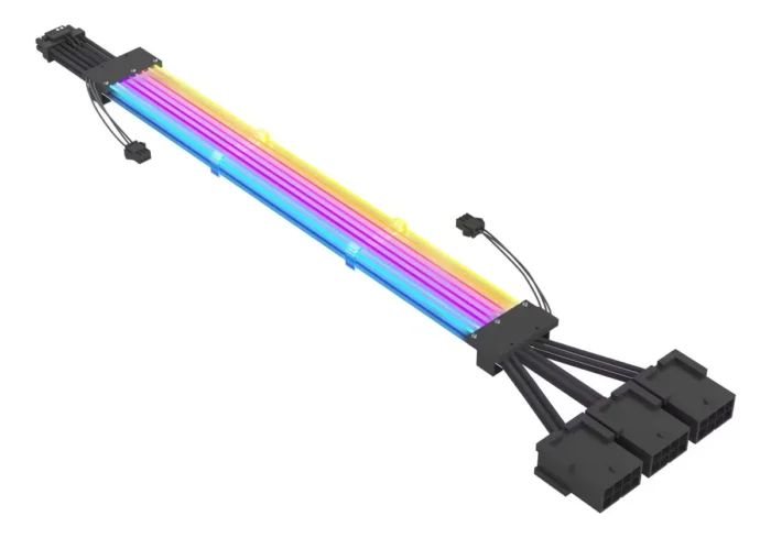 Extensor aRGB Iceberg PCIe 5.0 12VHPWR Negro 3x 8 PIN - Image 1