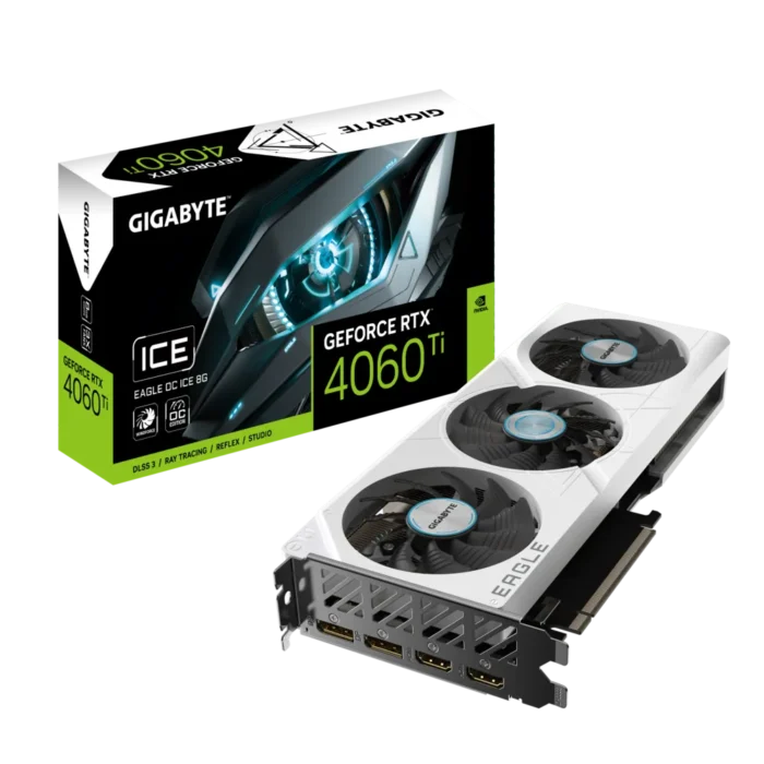 Tarjeta GIGABYTE 4060 TI 3-FAN OC ICE 8GB BLANCA - Image 1