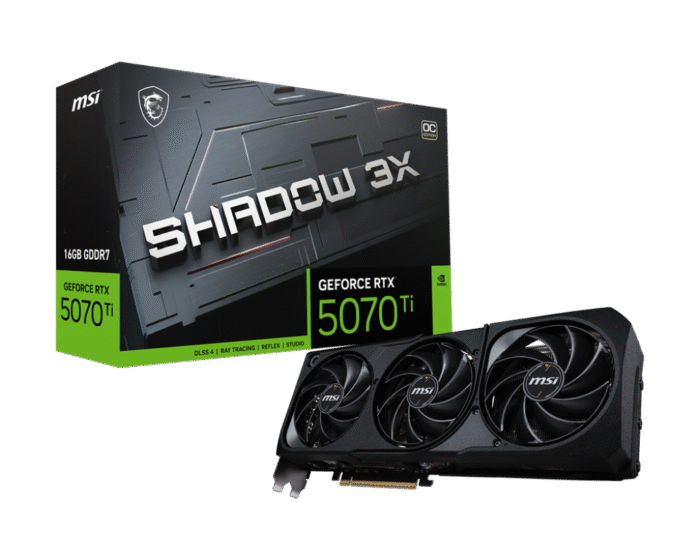 Tarjeta MSI RTX 5070 TI SHADOW 3X 16GB GDDR7 - Image 1