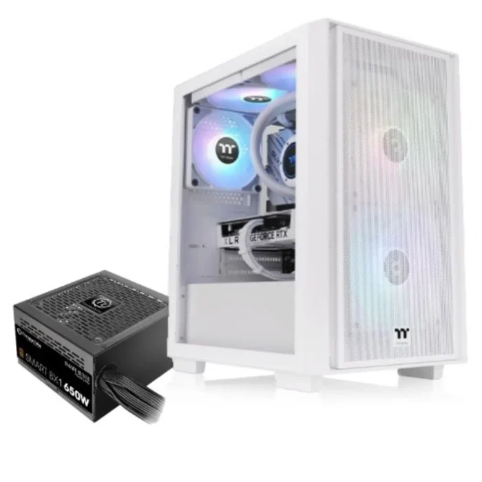 Caja THERMALTAKE VERSA H16 +FTE 650 BRONCE WHITE ARGB - Image 1