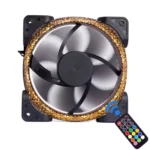 Ventilador 120MM RGB ANILLO NEGRO DIAMANTE