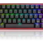 Teclado REDRAGON K616-RGB FIZZ PRO RGB NEGRO 60% S/R