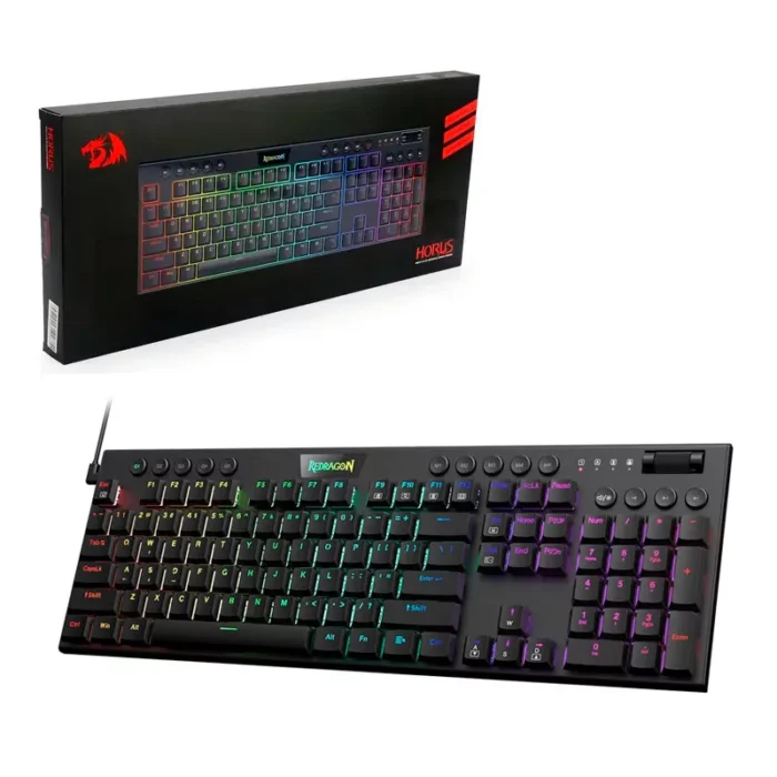 Teclado REDRAGON K619-RGB HORUS RGB CABLE BLACK 100% S/R - Image 1