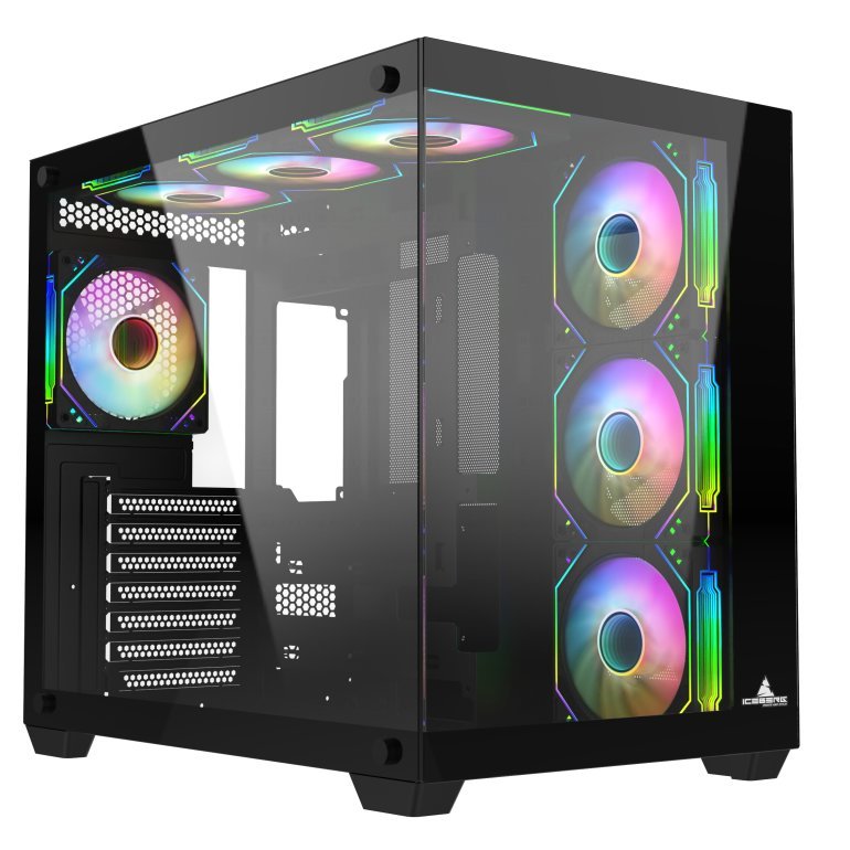 CrystalCubeBlack_01 Torre Gamer con Ryzen 7 7800X3D & 5070TI 16GB - Image 1