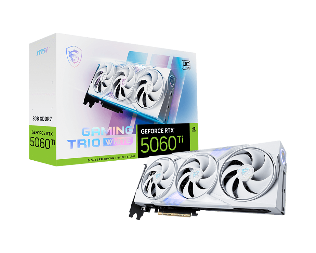 1 MSI RTX 5060 8GB GAMIN TRIO WHITE - Image 1